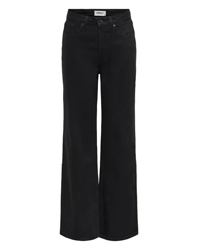 Only -  Juicy Wide Denim Jeans - Black